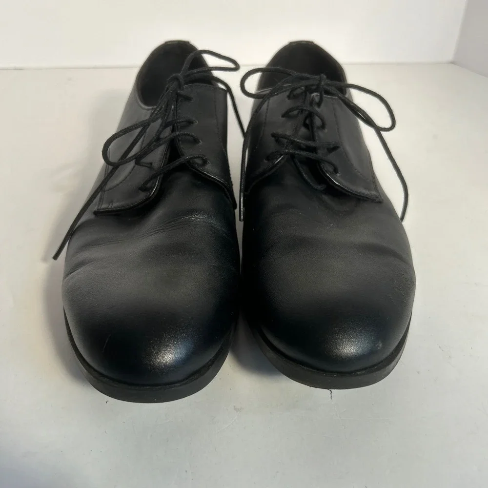 H&M Mens Black Leather Lace Up Oxford Dress Shoes‎ Size 7.5 US 40 EUR